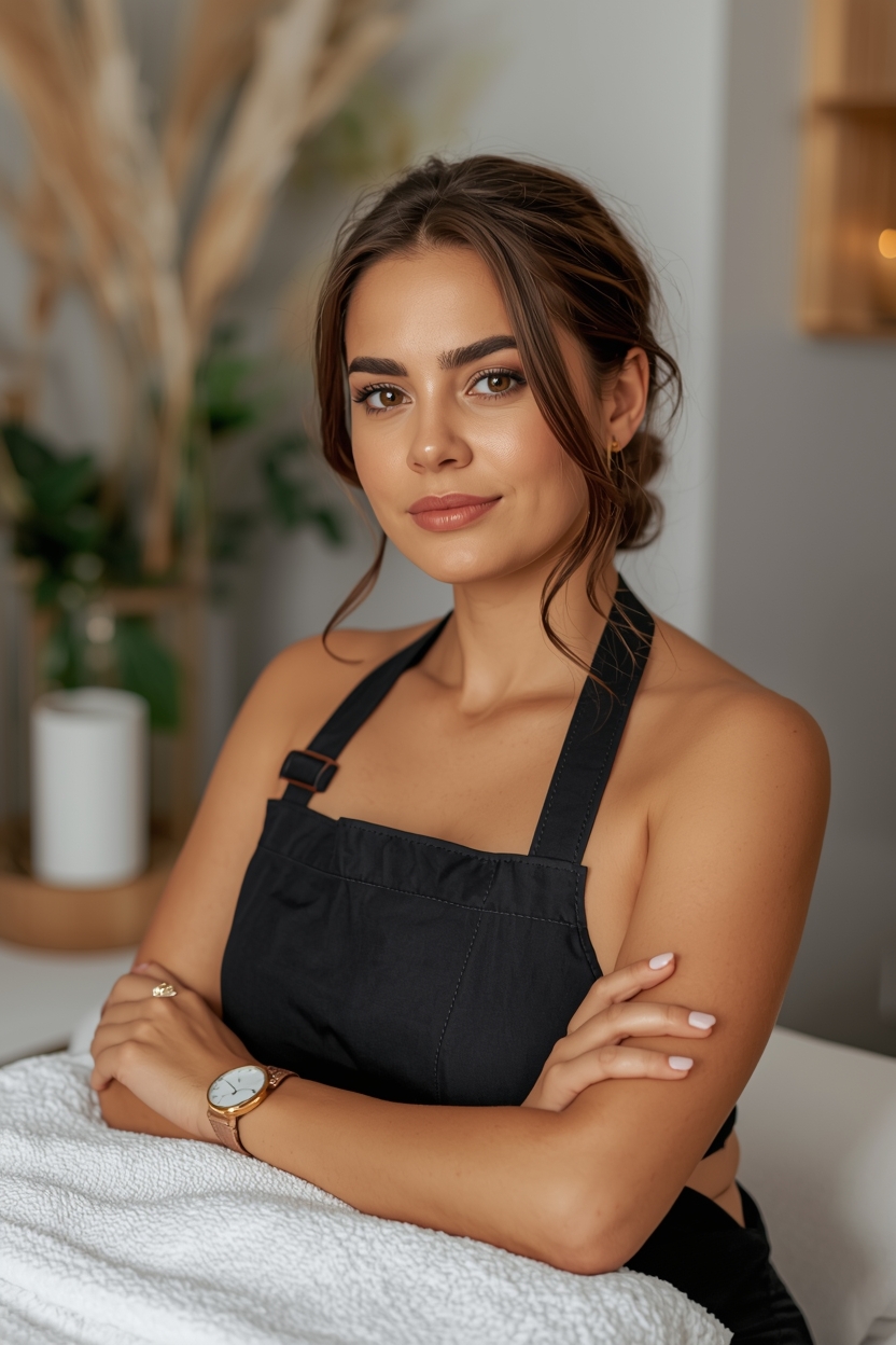 lucid origin generate proffessional profile picture of woman working in spa for website 3 (1)